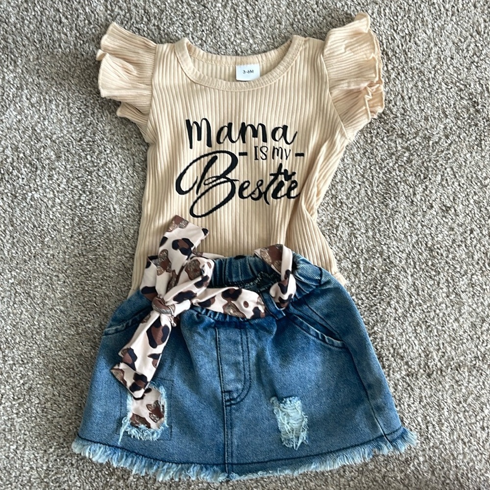 3-6 month onesie and skirt